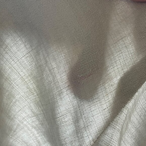 J. Jill Wide Leg Pants Women's Size 12 Stretch Khaki Linen Rayon Blend FLAW - Picture 15 of 15